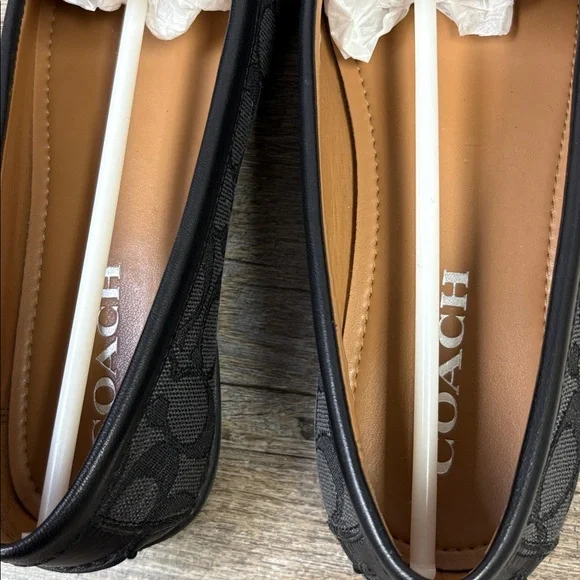 Coach Penny Loafer Signature Jacquard & Calf Leather Black Smoke/Black (Size 8M) - Picture 7 of 9